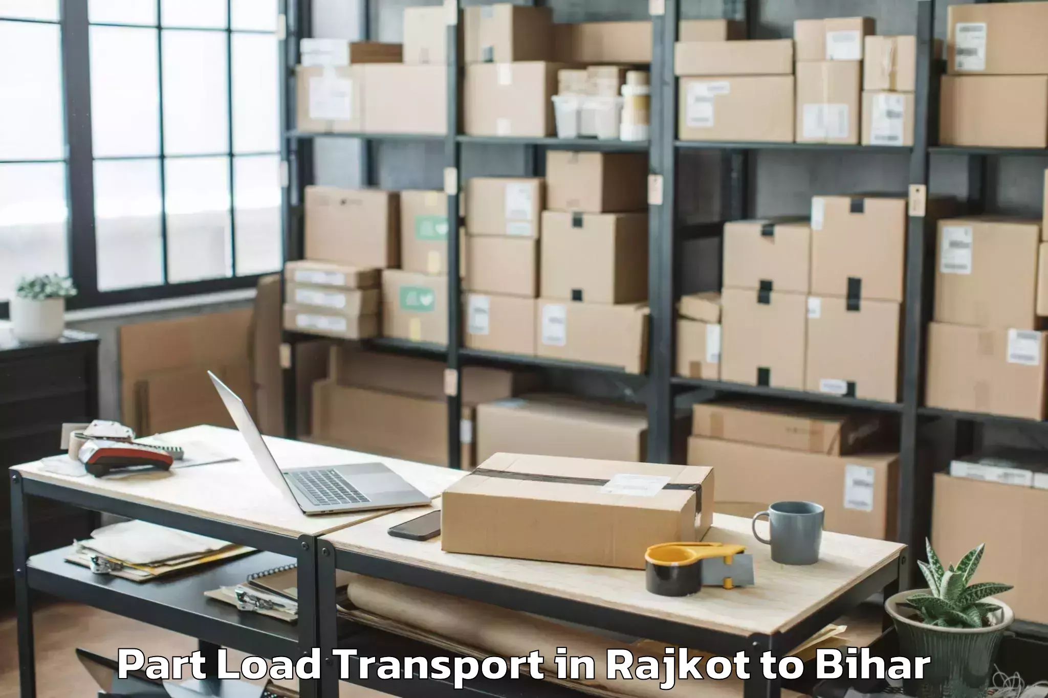 Reliable Rajkot to Sikandara Jamui Part Load Transport